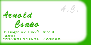 arnold csapo business card